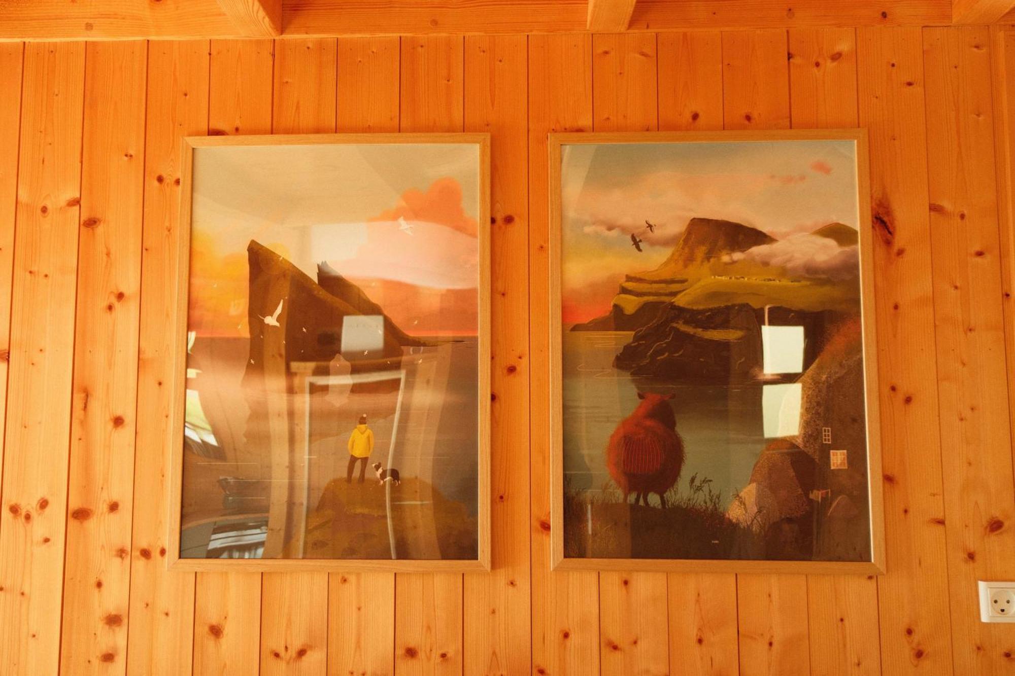 Mulafossur Cottages By Famous Waterfall In Gasadalur Buitenkant foto